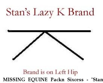 MISSING EQUINE Packn Sixcess - "Stan", Near Ramona, CA, 92065